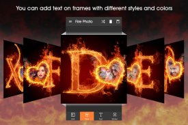 Fire Text Photo Frame screenshot 1