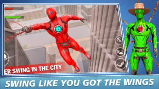 Volar héroe cuerda robot - crimen Vegas City screenshot 3