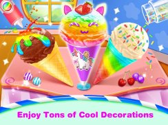 Candy Ice Cream Cone - Sweet Rainbow Dessert Games screenshot 3