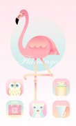 Flamingo  GO Launcher Theme screenshot 0