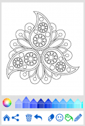 Fleurs Mandala livre coloriage screenshot 4