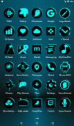 Flat Black and Cyan Icon Pack Free screenshot 12