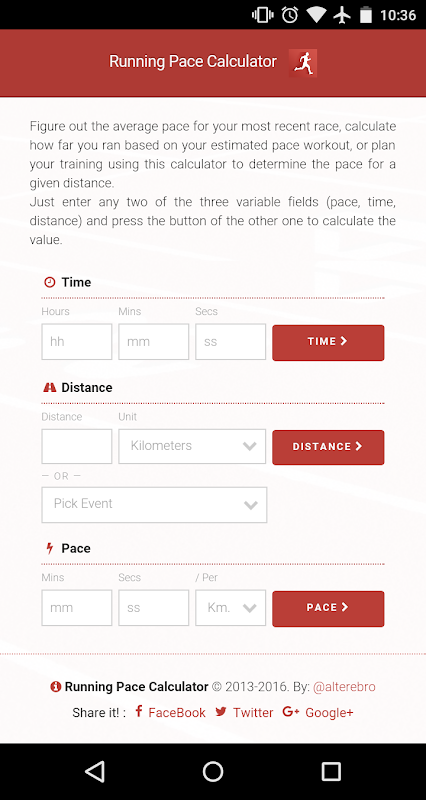 Running Pace Calculator - APK Download for Android