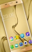 Theme for Samsung Galaxy S8: Gold wallpaper HD screenshot 2