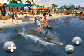 海豚运输乘客海滩出租车模拟器 screenshot 4