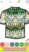 Tie & Dye Shirts by Number: Dresses Coloring Book screenshot 3