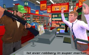 Supermarket Robbery Crime City: FPS Shooting Games screenshot 1