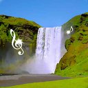 Wasserfall Töne Hintergrund Icon