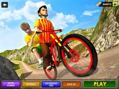 Kids Bicycle Taxi Sim 2018: Offroad BMX Racing screenshot 10