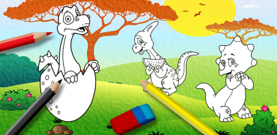 Libro Colorear Dinosaurios - Juego Libre por Niños