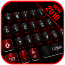 Keyboard Hitam Klasik Merah