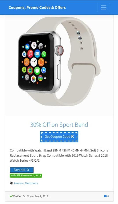 Coupon code best sale for apple watch