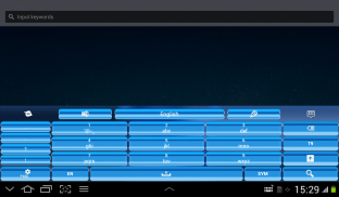 Blauw toetsenbord voor Android screenshot 14