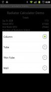 Radiator Calculator Demo screenshot 1