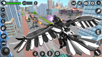 Flying hawk Robot car Game screenshot 0