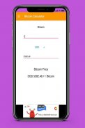 Bitcoin Calculator : Converter Bitcoin to Currency screenshot 1