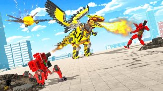 Flying Dino Robot Car Transform: Police Robot Game screenshot 1