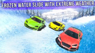 जमे हुए पानी स्लाइड कार रेस screenshot 4