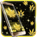 Golden Weed Rasta Shiny Keyboard Theme Icon
