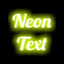 Neon Text On Photo Icon