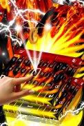 Tema Keyboard Flames Animated screenshot 1