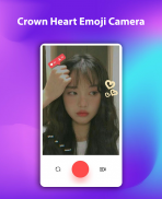 Crown Heart Emoji Camera screenshot 3