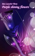 Abstract Neon Shiny Purple Flower stylish Theme screenshot 0