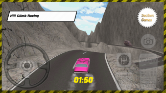 Summer Pink Hill Climb Racing screenshot 1