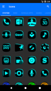 Flat Black and Cyan Icon Pack Free screenshot 8