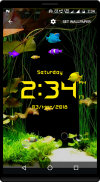 Aquarium live wallpaper with digital clock screenshot 4