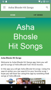 Asha Bhosle Hit Songs screenshot 3