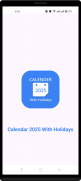 Calendar 2025 & Holidays screenshot 0