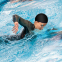 Water Park Swimming Race Icon