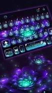 Galaxy Purple Flower Keyboard screenshot 0