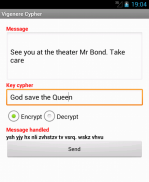 Vigenere Cipher screenshot 1