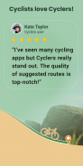 Cyclers : 자전거지도, 내비게이션 및 추적 screenshot 0