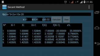 Secant Method screenshot 1