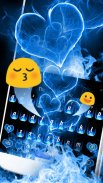 Cool Blue Flame Love Keyboard screenshot 2