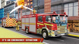 مدينة اطفاء الحريق شاحنة القيادة الإنقاذ محاكي 3D screenshot 6