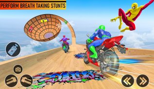 Superhero Mega Ramp Bike Stunt screenshot 5