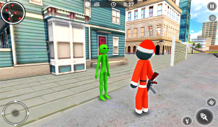 Santa Claus Stickman - Rope Hero Gangster Crime screenshot 6