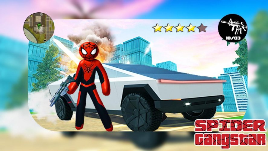 grand Spider Stickman Rope Hero Gangstar auto-thef screenshot 6