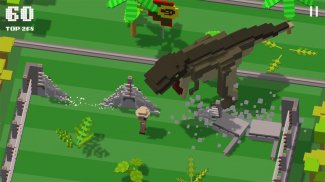 Jurassic Hopper: Crossy Dinosaur Shooter Game screenshot 0
