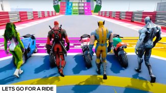 Superheroes Bike Stunt Racing screenshot 5