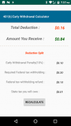 401k Early WithDrawal Calculator screenshot 1