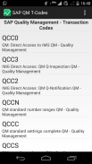 SAP QM T-Codes screenshot 2