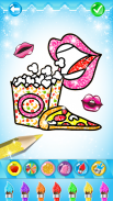 Glitter Lips with Makeup Brush Set coloring Game screenshot 2