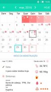 Calendário período da ovulação screenshot 1