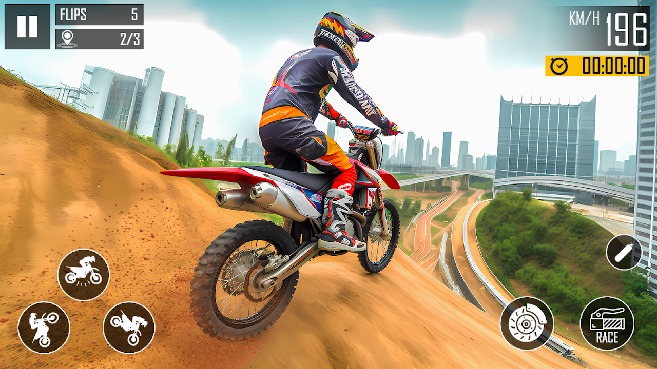 Juegos de Motos de Carreras - Ramp Bike Impossible Bike Stunt - Gameplay  Android 