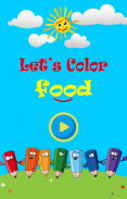 لعبة تلوين للاطفال : الطعام screenshot 0